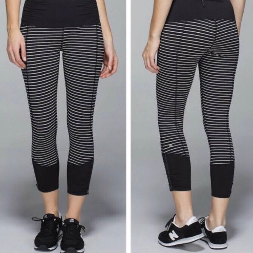 Lululemon Runday crop parallel stripe
